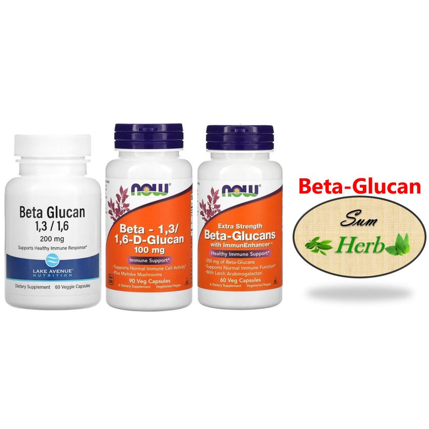 (พร้อมส่ง) NOW Foods / Lake Avenue Beta - 1,3/1,6-D-Glucan. เบต้ากลูแคน กระตุ้นเม็ดเลือดขาว ภูมิคุ้มกัน ลดคอเลสเตอรอล