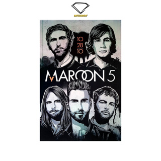 💎Intelligent | โปสเตอร์ Maroon 5 | ขนาด 23.5x34.5 นิ้ว | x 1 แผ่น มารูนไฟฟ์ โปสเตอร์วงดนตรี