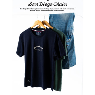 Memo By AEIOU เสื้อยืด Memo Supersoft Premium งานปักใหญ่ รุ่น SANDIEGO CHAIN สินค้าลิขสิทธิ์แท้