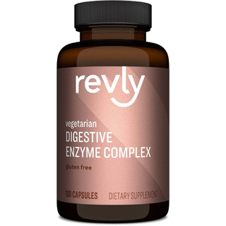 Revly Vegetarian Digestive Enzyme Complex 180 Capsules เอนไซม์ย่อยอาหาร ส่งเสริมการย่อยอาหารที่ดีต่อสุขภาพ