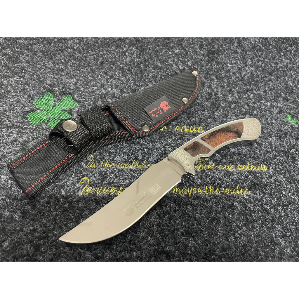 COLUMBIA USE139มีดตรง มีดพกพา ไม่เป็นสนิมง่าย มีความแข็งสูง คม ใช้งานดี สวยงาม HUNTING KNIFE 22CM ใช้สำหรับกลางแจ้ง/ในบ้ ราคา ถูกที่สุด ดีลบีเคเค แกลเลอรีภาพที่ 2