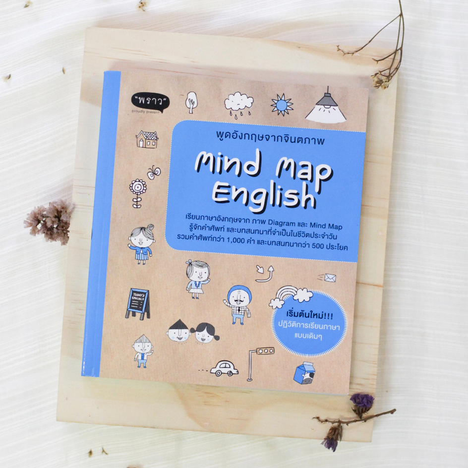 หนังสือ พูดอังกฤษจากจินตภาพ Mind Map English รวมคำศัพท์กว่า 1,000 คำ และบทสนทนากว่า 500 ประโยค