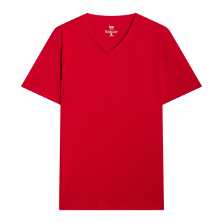 GIORDANO เสื้อยืดผู้ชายคอวี - Mens V-neck tee 01021251