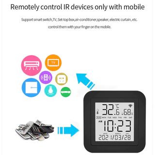 Tuya S09 พร้อมหน้าจอ IR Universal Remote Control อุปกรณ์ควบคุมรีโมท IR เช่น แอร์ ทีวี