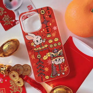 เคสสำหรับไอโฟน Happy Chinese New years พื้นหลัง red - Dual Guard เคสใส 2 ชั้น iPhone (ผลิตตามออร์เดอร์)