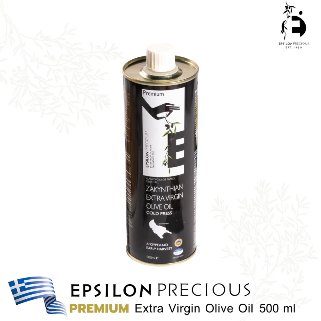 Epsilon Precious PREMIUM Extra Virgin Olive Oil 500ml - Tin น้ำมันมะกอกบริสุทธิ์พิเศษ