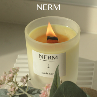 Nerm Candle180g เทียนหอมไขถั่วเหลือง เทียนหอมอโรม่า เทียนหอมปรับอากาศ กลิ่นหอม ไร้ควัน เทียนหอมสร้างบรรยากาศ แต่งห้องนอน