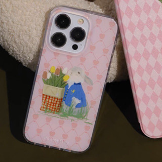 HB bunny garden flower case เคสนิ่มซิลิโคนสกรีนลายกระต่าย