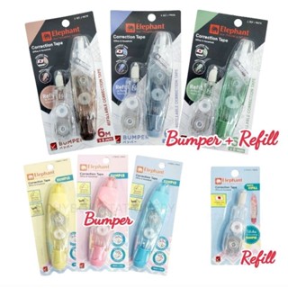 เทปลบคำผิด Correction Tape Bumper /ชุดเทปลบ Bumper + Refill (6mm. x6m.) คละสี