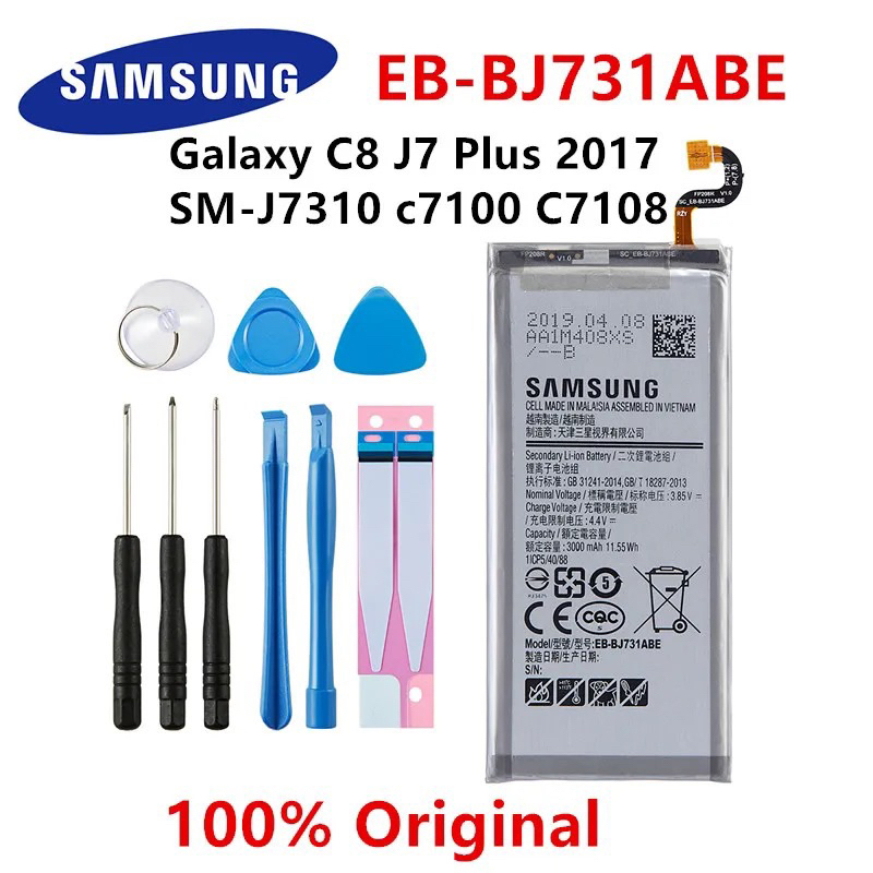 EB-BJ731ABE แบตเตอรี่3000MAh สำหรับ Samsung Galaxy C8 J7 Plus 2017 SM-J7310 SM-C710F C7100 C7108แบตเ