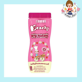 Peachy Puffs พัฟฟ์ธัญพืชผสมสตรอเบอร์รี่ 40 G. (1ปีขึ้นไป)