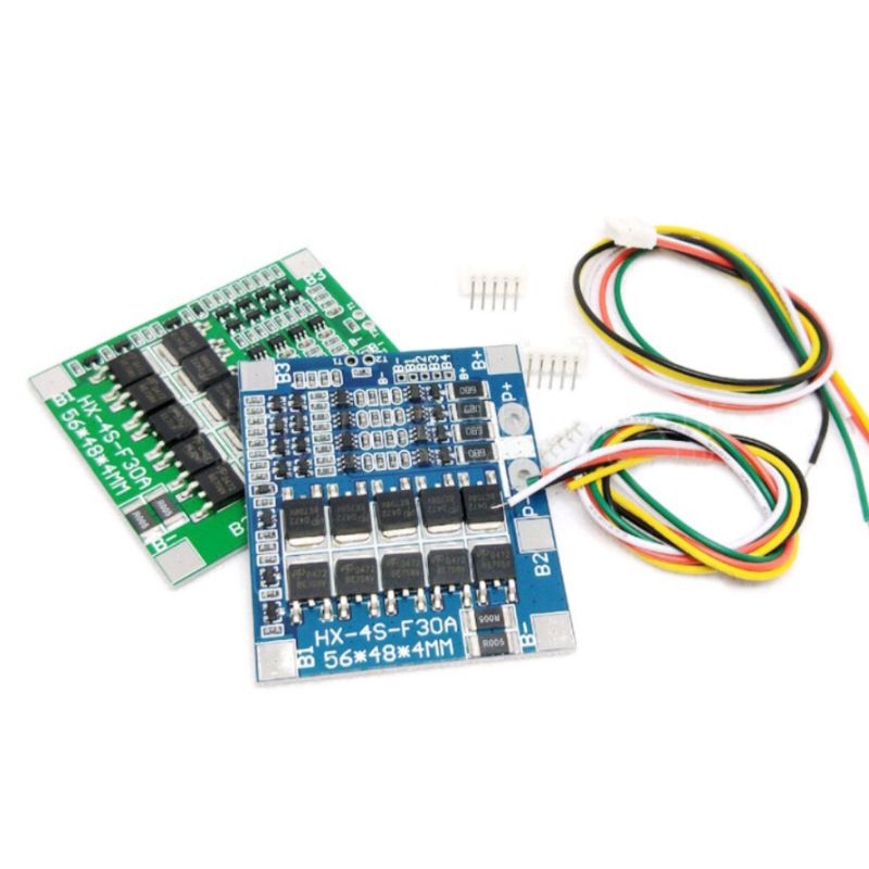 BMS30A4sบอร์ดสีเขียวป้องกันแบตเตอรี่ลิเธียม 3.7V สีน้ำเงินป้องกันลิเธียมฟอสเฟต3.2V