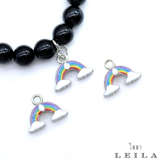 Leila Amulets อุณาโลม เหนือเมฆ Baby Leila Collection สีรุ้ง ห่วงห้อย (พร้อมกำไลหินฟรีตามรูป)