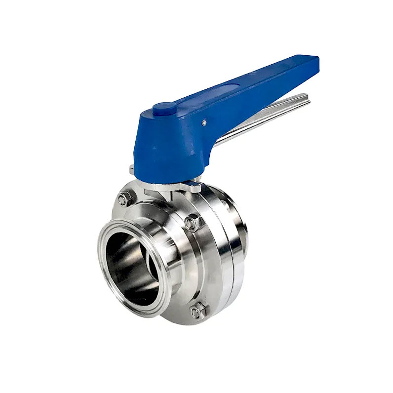 Butterfly Valve with Blue Stainless Steel 304 Tri-Clamp Food Grade  มีสินค้าพร้อมจัดส่งในไทย
