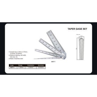 TAPER GAGE SET CODE : 4837-1