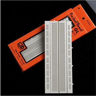 Breadboard GL-12 840 รู โฟโต้บอร์ด บอร์ดทดลอง แผ่นทดลองวงจร (ราคาส่ง 10 ชิ้น)