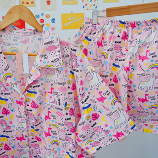 Plussize ชุดนอนเสื้อ+กางเกงขาสั้น