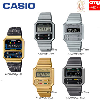 Casio นาฬิกาข้อมือ รุ่น A100WE-1ADF, A100WE-7BDF,A100WEG-9ADF, A100WEGG-1ADF รับประกันศูนย์CMG1ปี