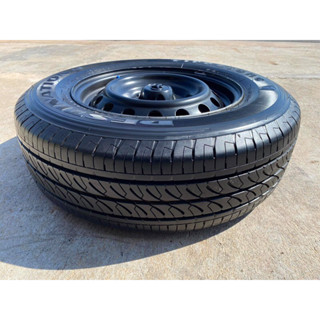 กะทะ 15x6.5" 5 รู พร้อมยางใหม่ Firestone 205/75R15 ปี22 ราคา/ต่อ ข้าง ต่อชิ้น บรรทุกสูงสุด 3.5 ตัน