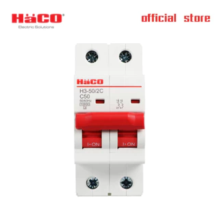 HACO MCBs เบรกเกอร์ตัดไฟ อัตโนมัติ 2P 10kA รุ่น H3-16/2C, H3-20/2C, H3-25/2C, H3-32/2C, H3-40/2C, H3-50/2C, H3-40/1C