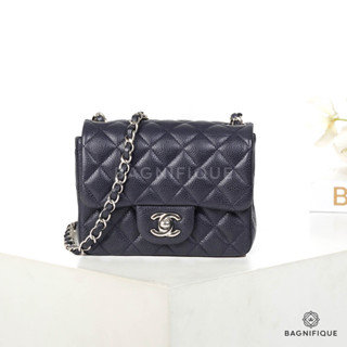 CHANEL CLASSIC MINI NAVY CAVIAR SHW