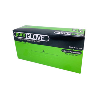 ถุงมือทางการแพทย์สำหรับตรวจโรค PURE GLOVE ชนิดมีแป้ง Size XS จำนวน 1 กล่อง