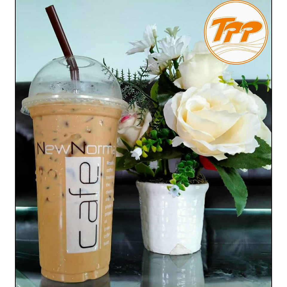 ถูกสุด แก้วพลาสติก ยกลัง 1000 ใบ PP 22 oz พิมพ์ลาย/ไม่พิมพ์ลาย ปาก 95 มิล