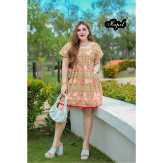 🎈Plussize เดรสคนอ้วน🎈 อก 46-52 ยาว 35