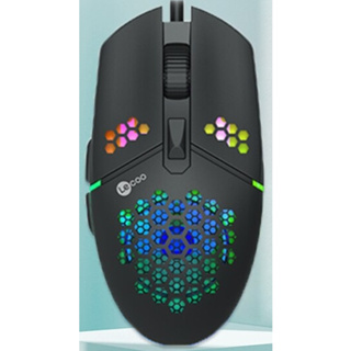 LENOVO LECOO MS105 GAMING MOUSE MACRO (BLACK)เม้ามีไฟ เมาส์เกมมิ่งส์