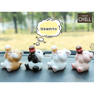 [MC756] ตุ๊กตุ่นจิ๋ว หมา กระต่าย หมู แพนด้า ดื่มโค้ก 🐰 (1 ตัว ราคา 99 บาท)