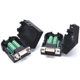 หัวขันน็อต DB9 SERIES  RS232 422 485 9pin male / female terminal connecter หัวเข้าสาย