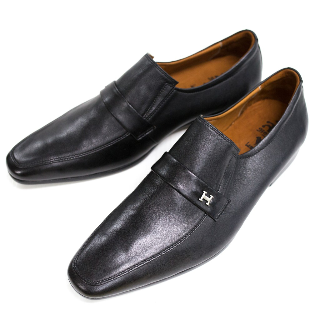 HEAVY SHOES รองเท้า แบบสวม หนังแกะ รุ่น VB8261 ดำ