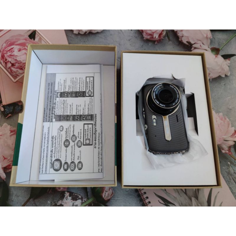 T870SE PRO กล้องติดรถยนต์ 2กล้อง หน้า-หลัง จอสัมผัส TOUCH SCREEN สว่างกลางคืนของแท้ด้วยระบบ Super Ni