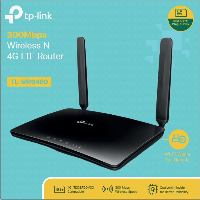 TP-LINK TL-MR6400 300Mbps Wireless N 4G LTE Router