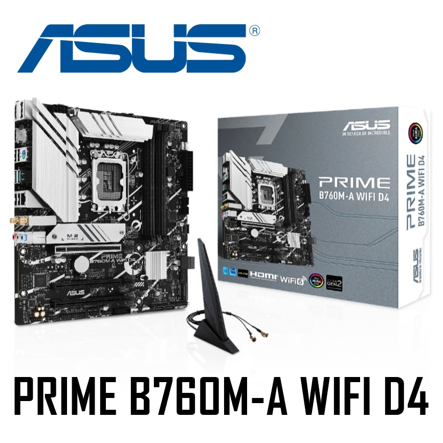 MAINBOARD (เมนบอร์ด) ASUS PRIME B760M-A WIFI D4 (DDR4) (SOCKET LGA 1700)  รับประกัน 3 - Y