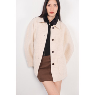 Aliotte - Gloria Wool Jacket เสื้อโค้ทตัวสั้นคอปกกระเป๋าล่าง