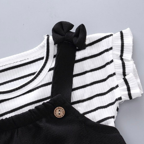 ชุดเซ็ตเอี๊ยมเด็กผู้หญิง มีสีดำ ชมพู2สีให้เลือก - รูปที่ 2