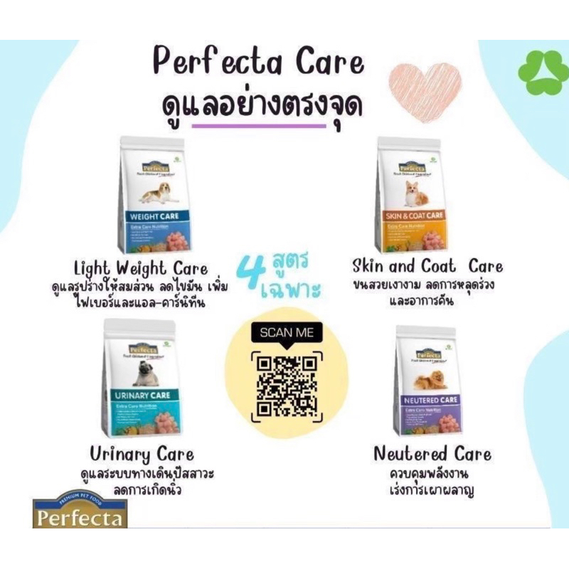 Perfecta care for dog food ขนาด 1.5 กก อาหารสูตรพรีเมี่ยม