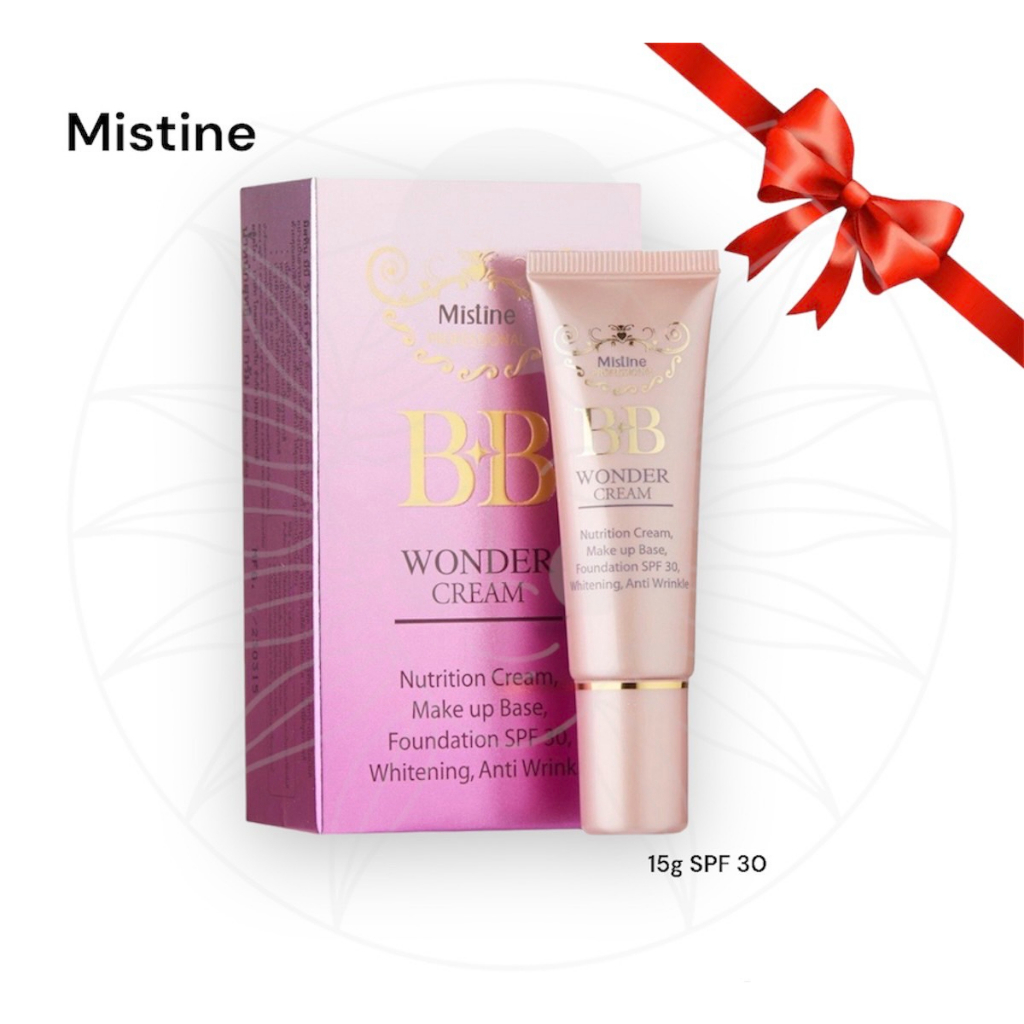 ของแท้ mistine bb wonder cream – มิสทีน บีบี วันเดอร์ ครีม 15 กรัม กันแดด  รองพื้น