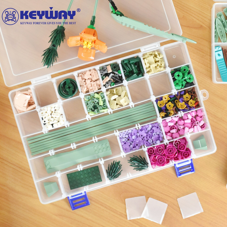 KEYWAY กล่องแบ่งช่อง 40 ช่อง รุ่น TL-718 พร้อมแผงแบ่งช่องที่ถอดได้ กล่องแบ่ง กล่องใส่ของจุกจิก กล่อง
