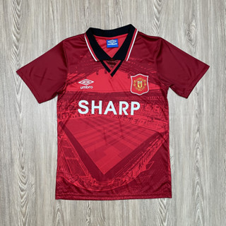 เสื้อฟุตบอล แมนยู SHARP ManU ย้อนยุค คอปกงานดีมาก คุณภาพสูง เกรด AAA