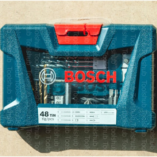 BOSCH ชุดดอกสว่านและดอกไขควง V-line 48 ชิ้น TITANIUM SET รุ่น 2607017411(ของแท้)