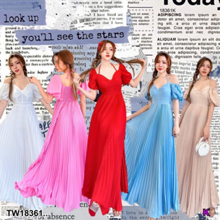 TW18361 Dress เดรสทรงสวยใส่แล้วเพรียวมาก