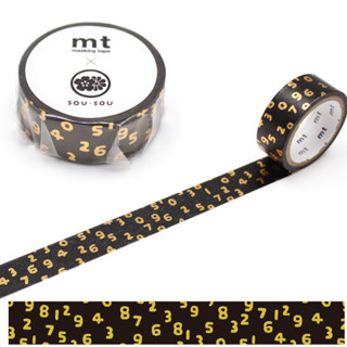 mt masking tape so-su-u kon (MTSOU27) / เทปตกแต่งวาชิ รุ่น Foil stamping ลาย so-su-u kon แบรนด์ KAMOI mt masking tape