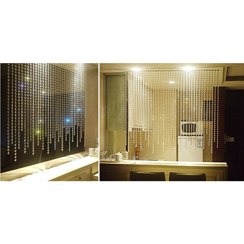 ม่านลูกปัดอะคริลิกขนาดยาว1เมตร/เส้นพร้อมส่งทันทีในไทย(มีจี้เพชร/ไม่มีจี้) - รูปที่ 3