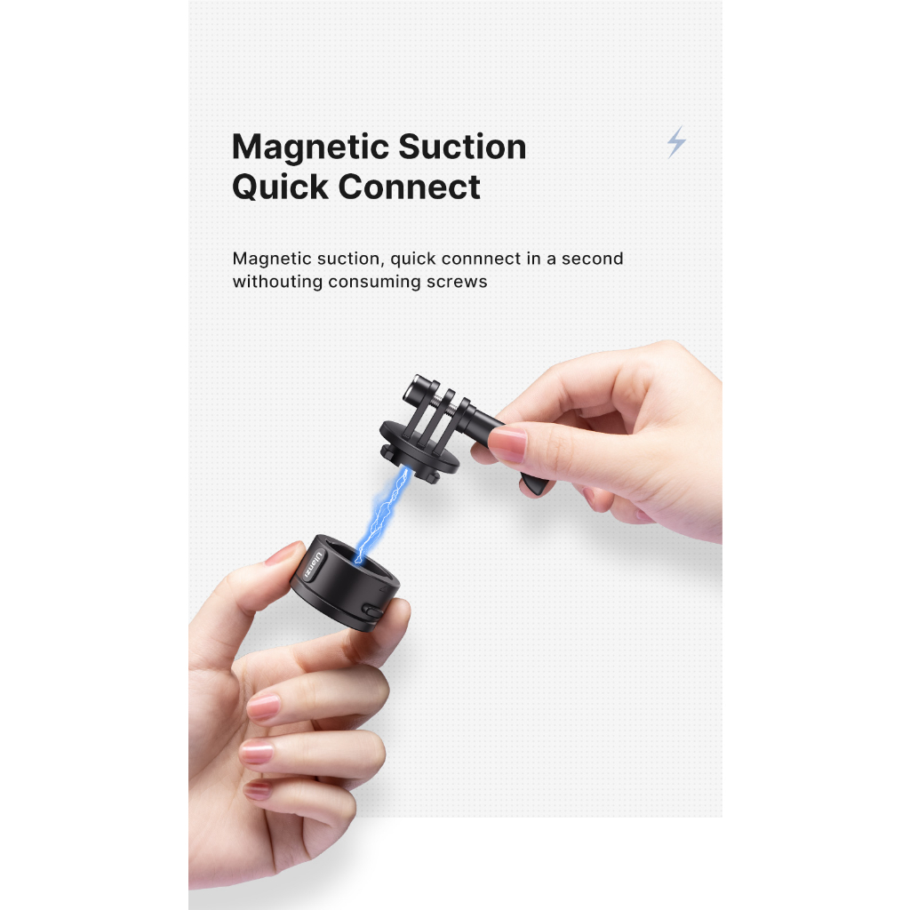 Ulanzi  Go-Quick II Basic ชุดอะแดปเตอร์เมาท์แม่เหล็ก ปลดเร็ว สําหรับกล้องแอคชั่น.