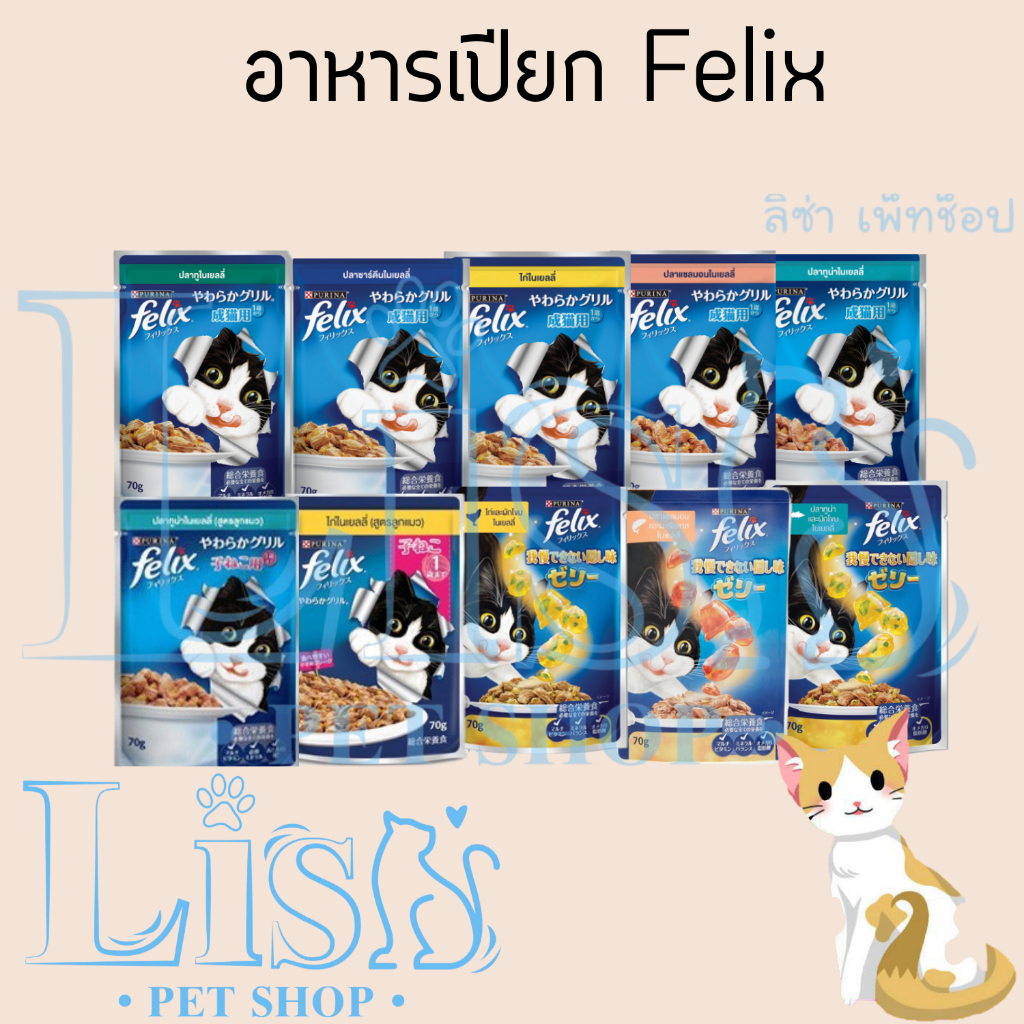Purina Felix อาหารแมวเปียก เพียวรีน่า เฟลิกซ์ ขนาด 70 g