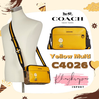 ส่งฟรี [Ori] C4026 LIMITED EDITION COACH X PEANUTS GRAHAM CROSSBODY WITH CHARLIE BROWN OUTLET 100%