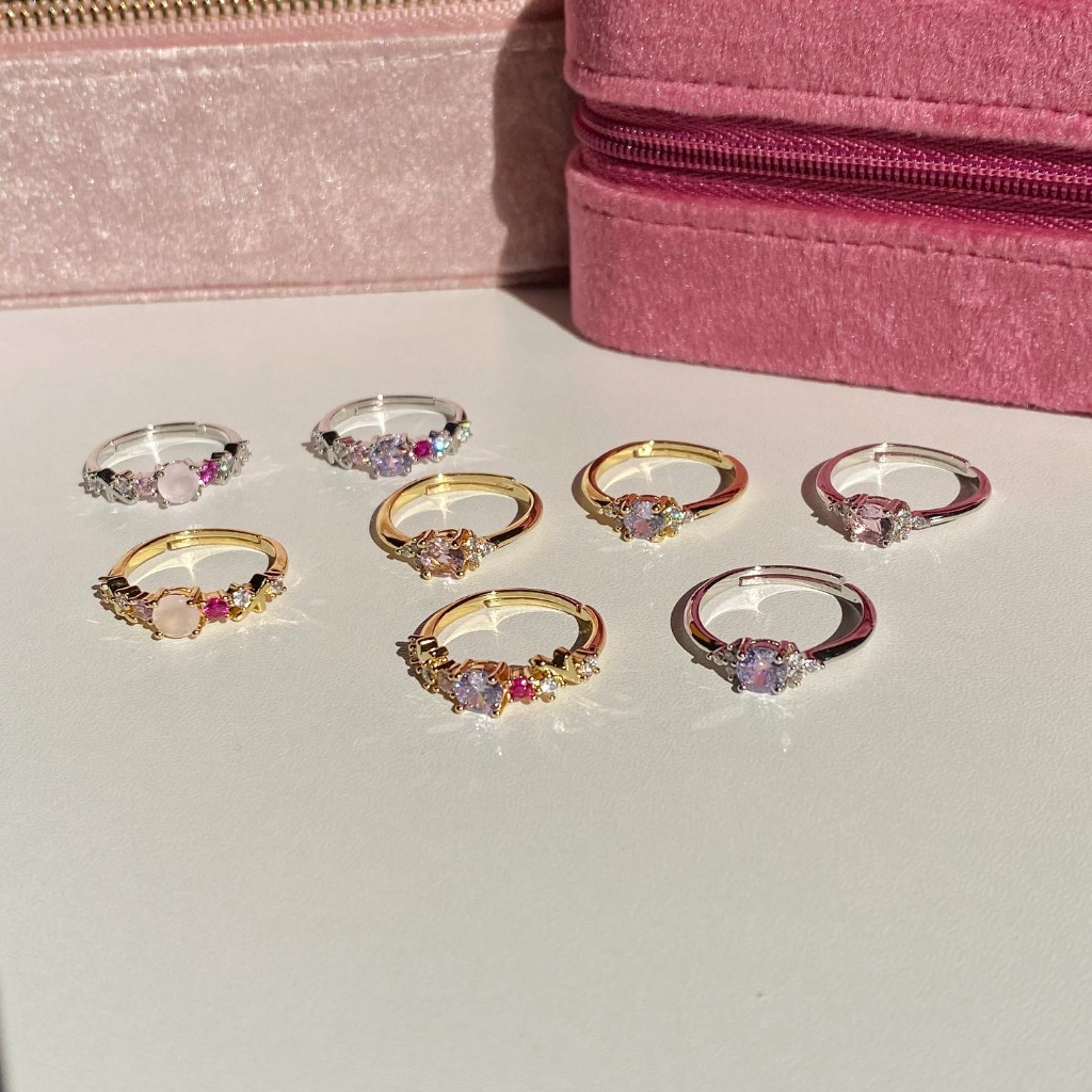 Charlotte & Claire Ring แหวนประดับเพทายหลายรูปแบบ