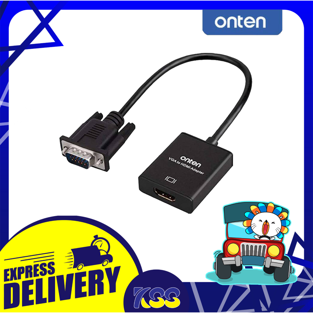 สายแปลงสัญญาณภาพ Onten OTN-5138S Converter VGA TO HDMI AUDIO Adapter พร้อมส่ง ประกัน 6 เดือน